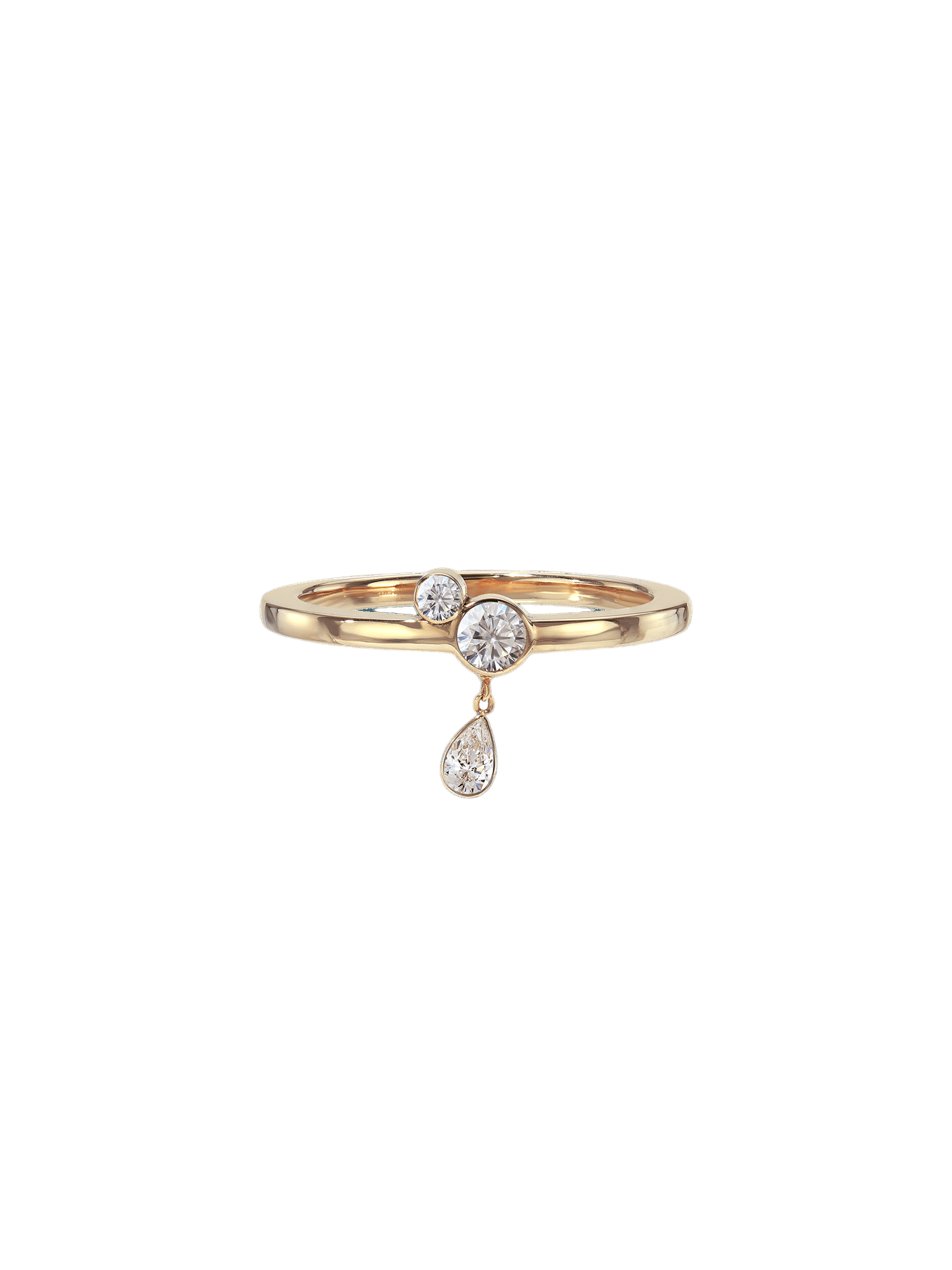 Mini pear serif ring